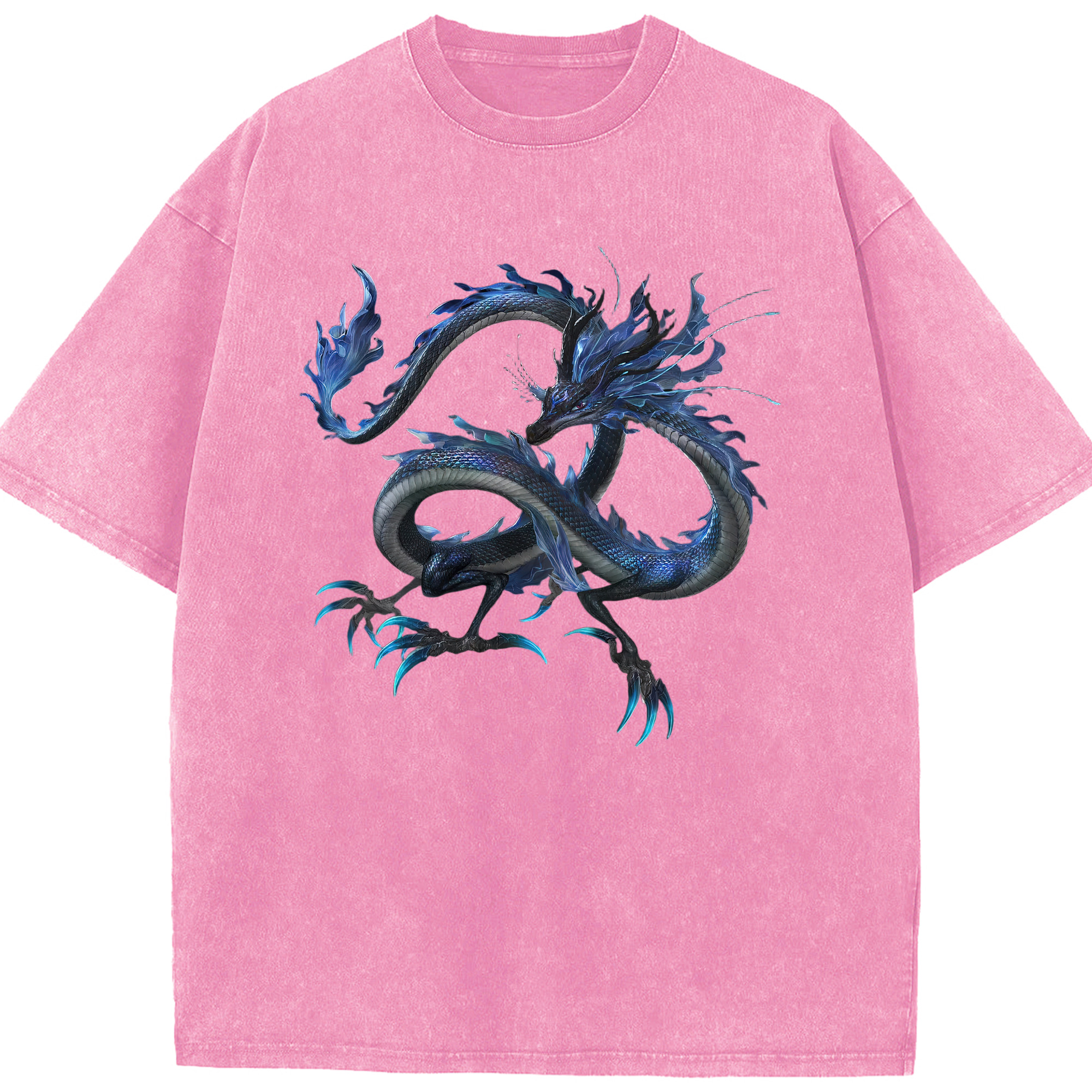 （画像用） Ne Zha 2 ナタ 魔童の大暴れ 綿100% ヴィンテージ風 半袖Tシャツ（フロントプリント）